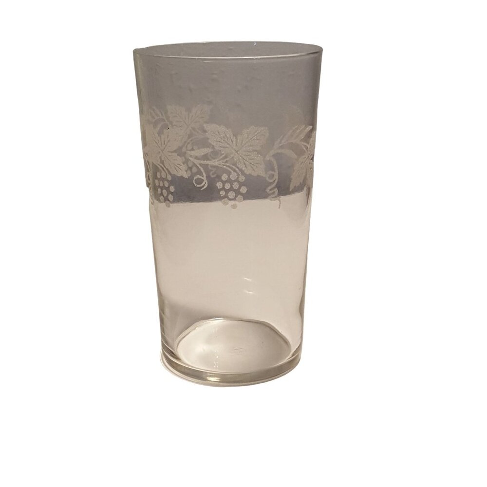 Barlett Collins Grapes And Leaves Embossed Drinking Glass Tumbler 16oz Replaceme - Picture 4 of 6